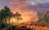 Albert Bierstadt Canvas Paintings - the oregon trail